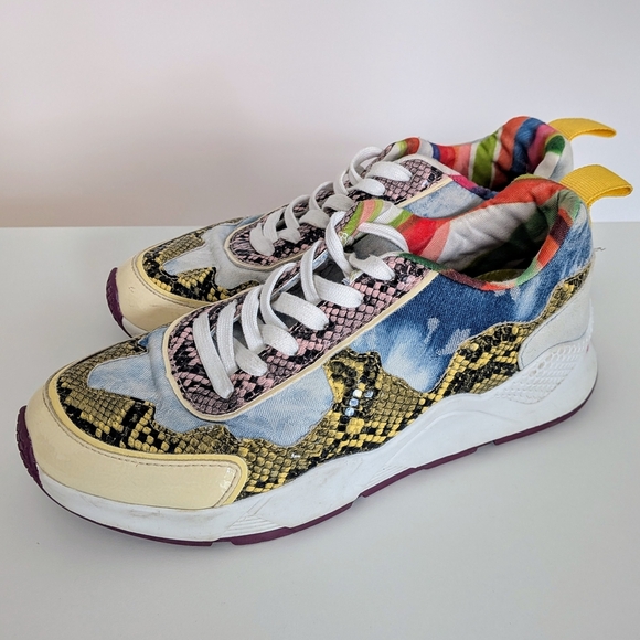 Desigual Hydra Hybrid Sneakers – Women’s 7.5 Colorful Chunky Trainers - Picture 3 of 10